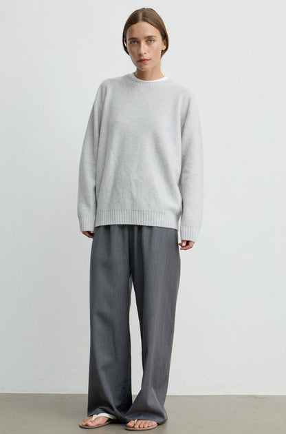 Relaxed Crewneck Wool Sweater