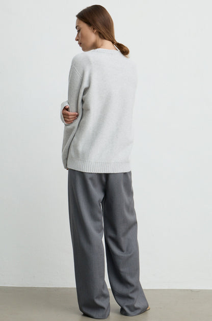 Relaxed Crewneck Wool Sweater
