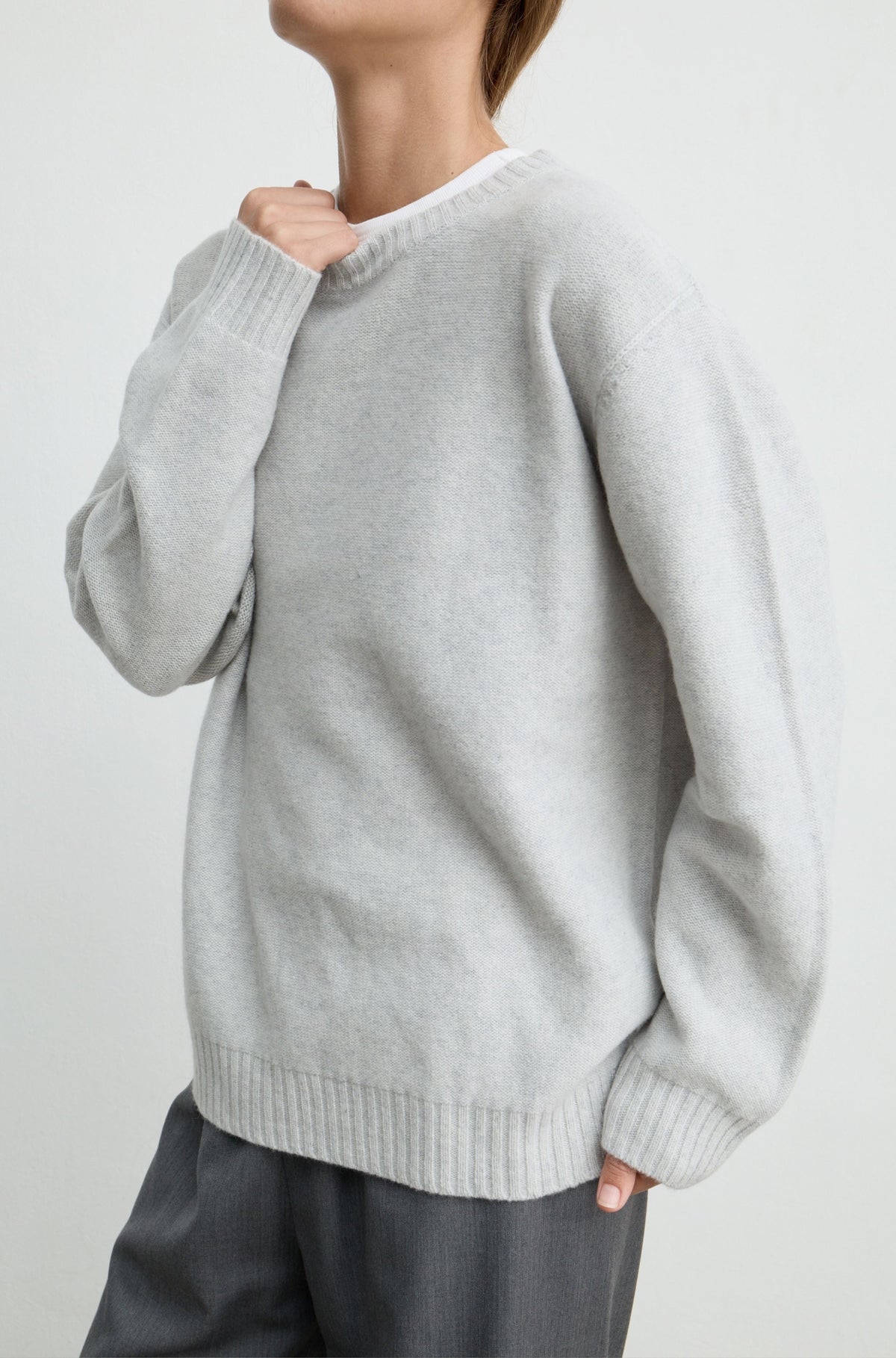 Relaxed Crewneck Wool Sweater